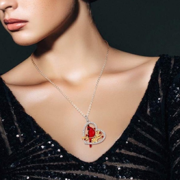 18k Angel Cardinal Diamond Fine Jewelry Necklace - Picture 5 of 12